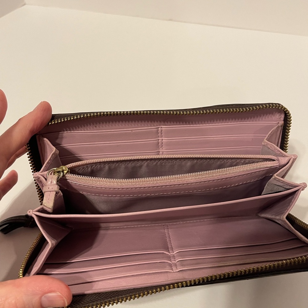 Coach Leather Zip-Around Wallet - Picture 4 of 9